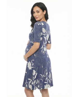 Women's and Plus Size Maternity Scoop Neck Skater Dress