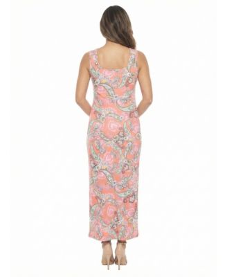 Women's and Plus Size Maternity Scoop Neck Maxi Dress