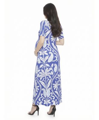 Women's and Plus Size Maternity Scoop Neck Maxi Dress