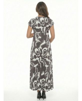 Women's and Plus Size Maternity V-Neck Maxi Dress