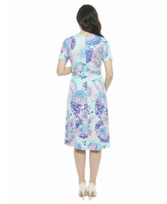 Women's and Plus Size Maternity Short-Sleeve Midi Dress