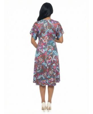 Women's and Plus Size Maternity V-Neck A-Line Dress