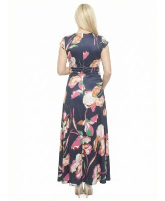 Women's and Plus Size Maternity V-Neck Maxi Dress