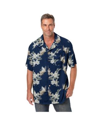 Men's Big & Tall Printed Camp Shirt