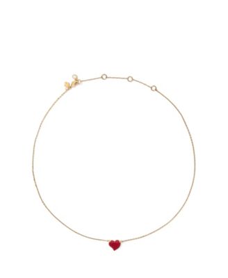 Amour Heart Enamel Pendant Necklace
