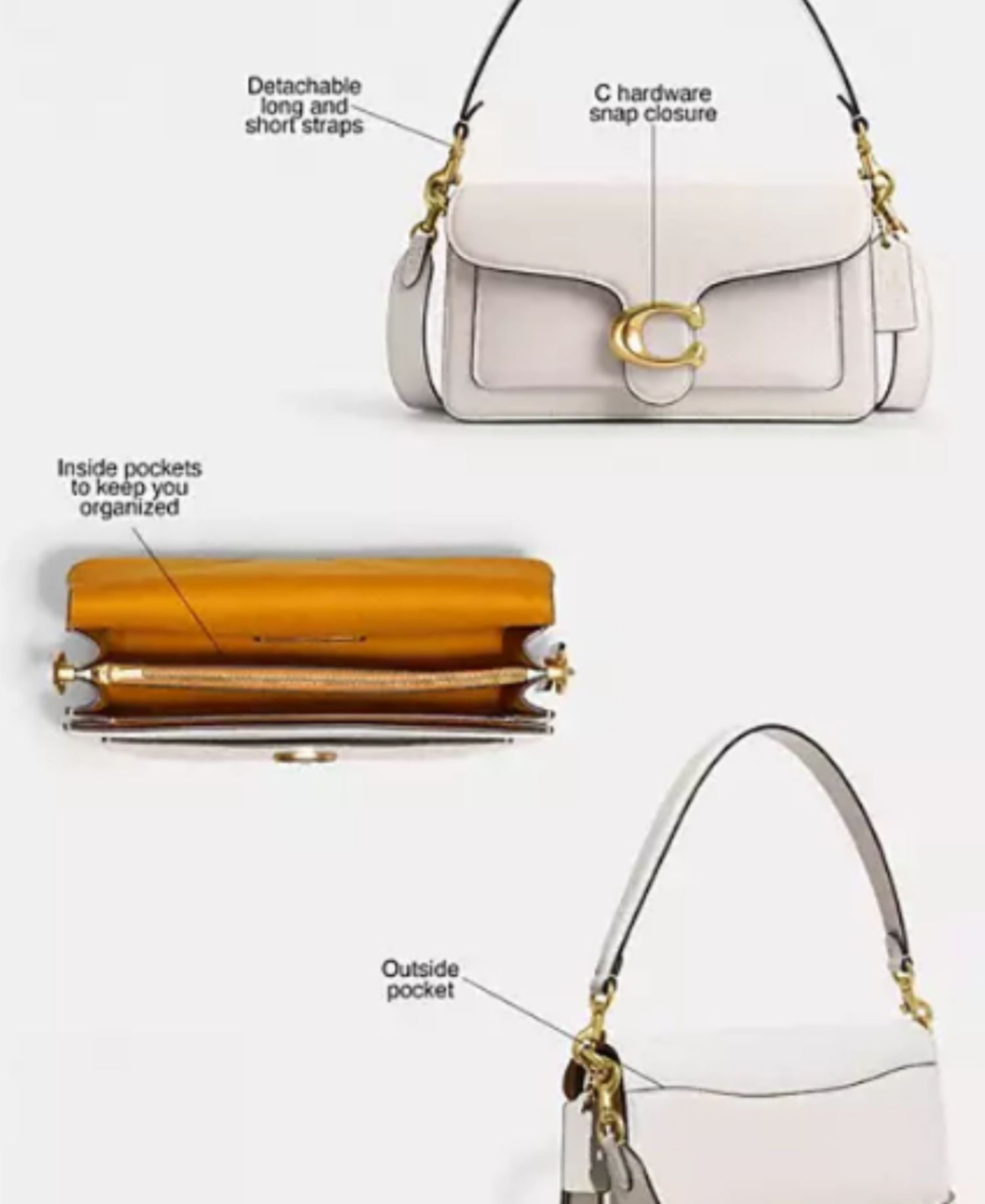 Tabby Medium Polished Pebble Leather Shoulder Bag 26