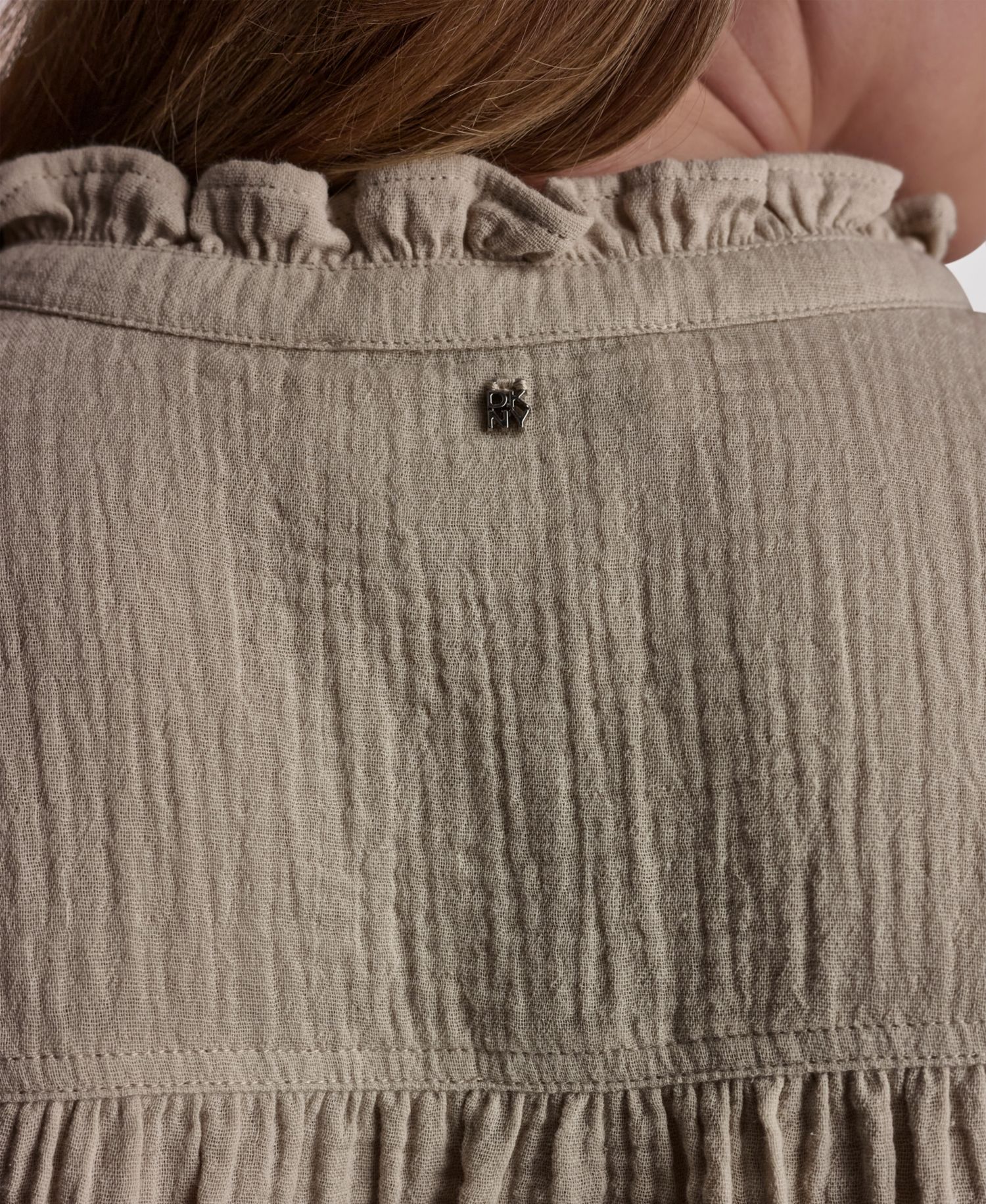 Petite Short Puff-Sleeve Button-Front Shirt