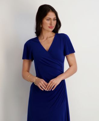 Flutter-Sleeve Midi Dress