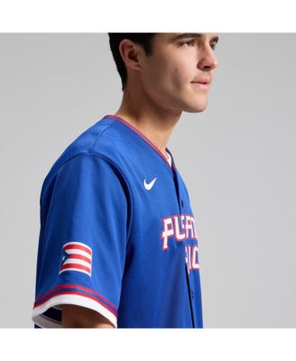 Men's Royal Puerto Rico Baseball 2026 World Baseball Classic Stadium Jersey