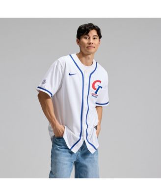 Men's White Chinese Taipei Baseball 2026 World Baseball Classic Stadium Jersey