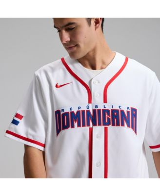 Men's White Dominican Republic Baseball 2026 World Baseball Classic Stadium Jersey