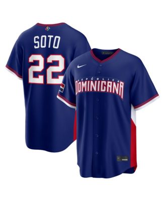 Men's Juan Soto Royal Dominican Republic Baseball 2026 World Baseball Classic Stadium Jersey