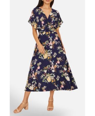 Women's Floral Print Midi Dress