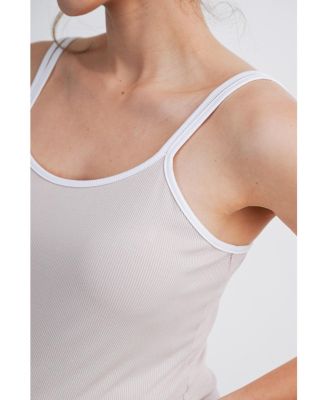 Maternity Ribbed Bodycon Midi Dress with Double Straps and Side Slit