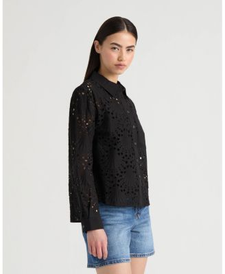 Women's Poplin Eyelet Shirt