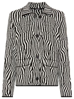 Women's Modern Zebra Knit Cardigan