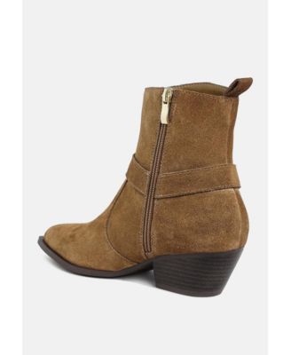 Womens Jockey Harness Detail Ankle Boots