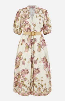 Women's Broderie Anglaise Cotton Midi Dress