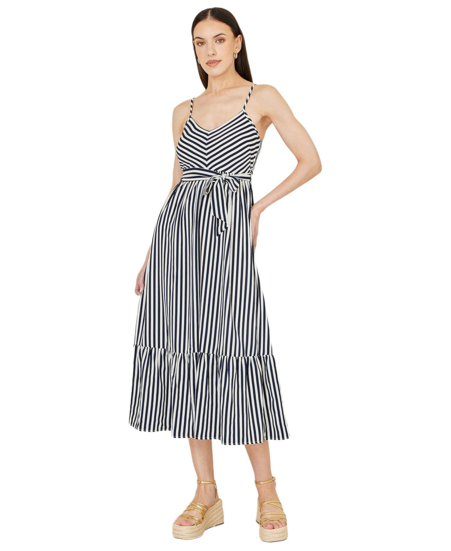 Women's Stripe Midi Sun Dress