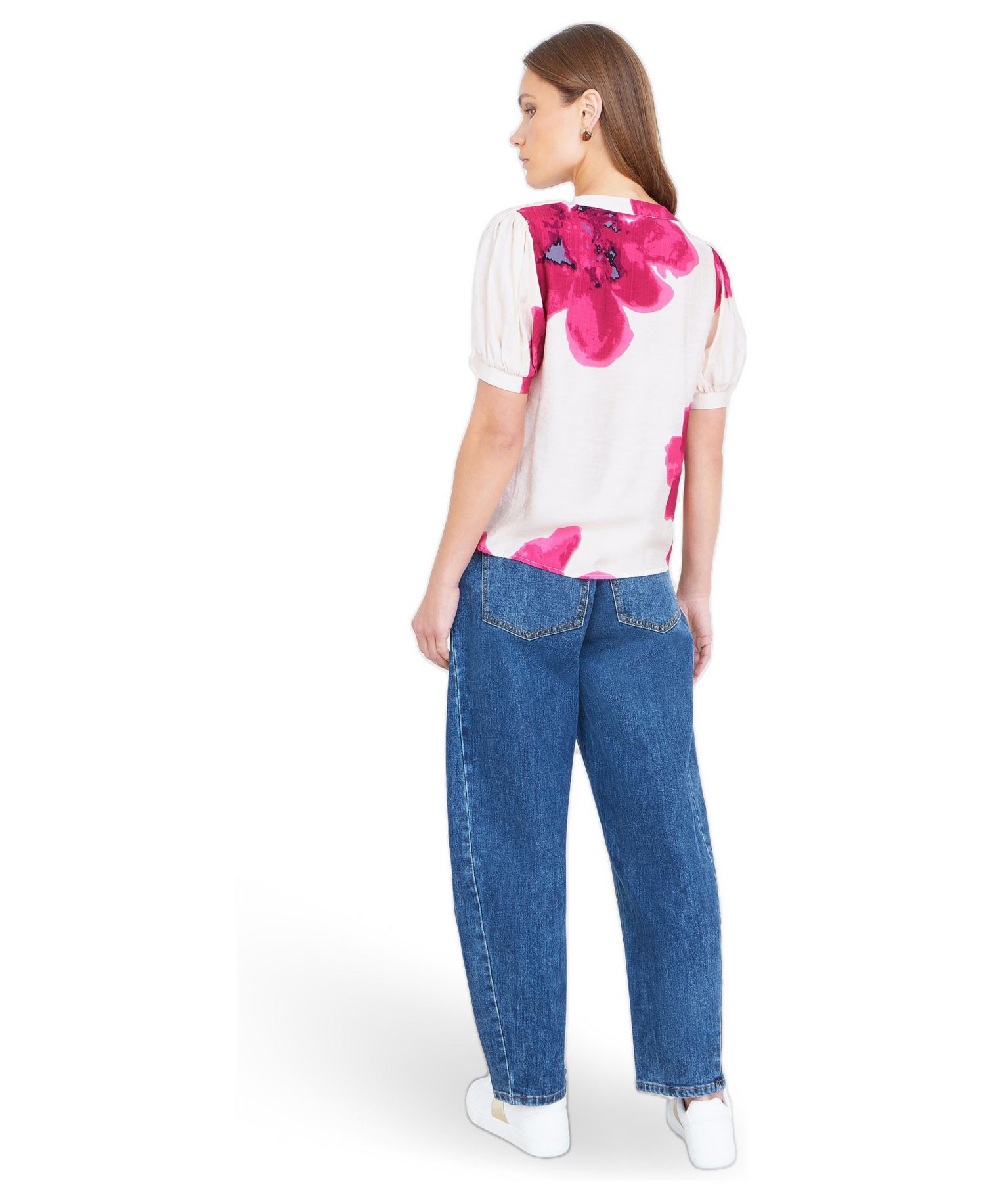 Women's Watercolour Viscose Floral Top