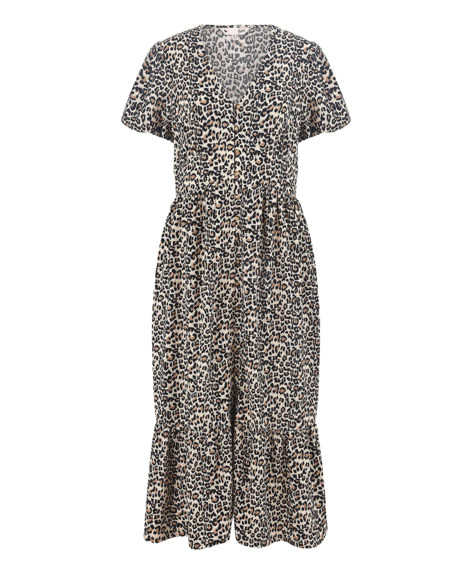 Women's Pleated Button Through Midi Dress