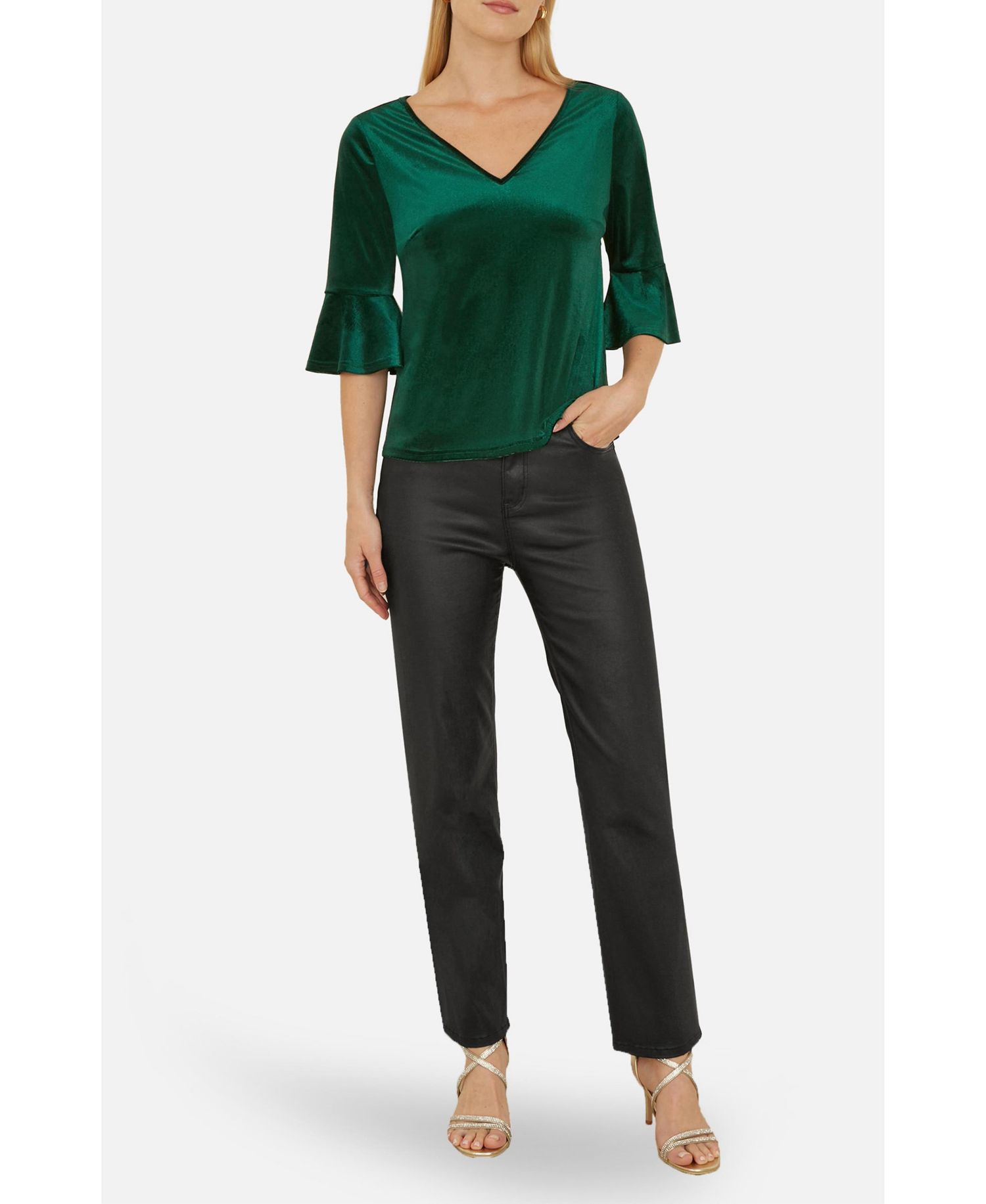 Women's Fluted Sleeve Relaxed Fit Top