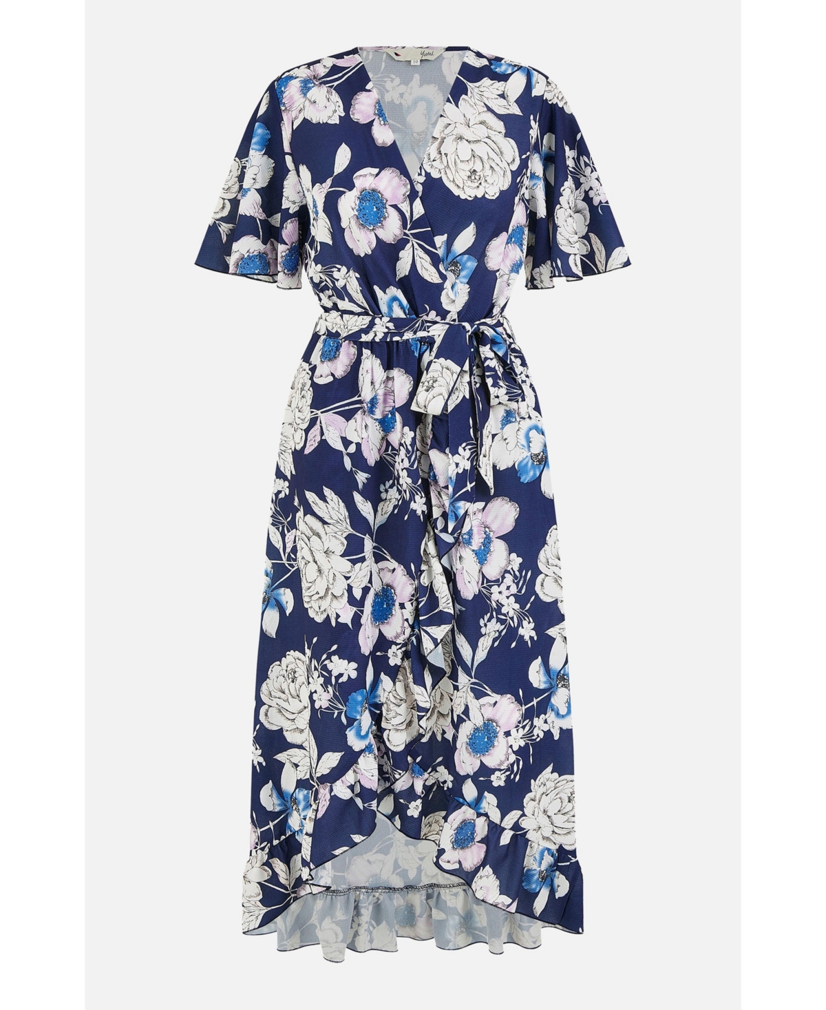Yumi Women's Floral Midi Wrap Dress