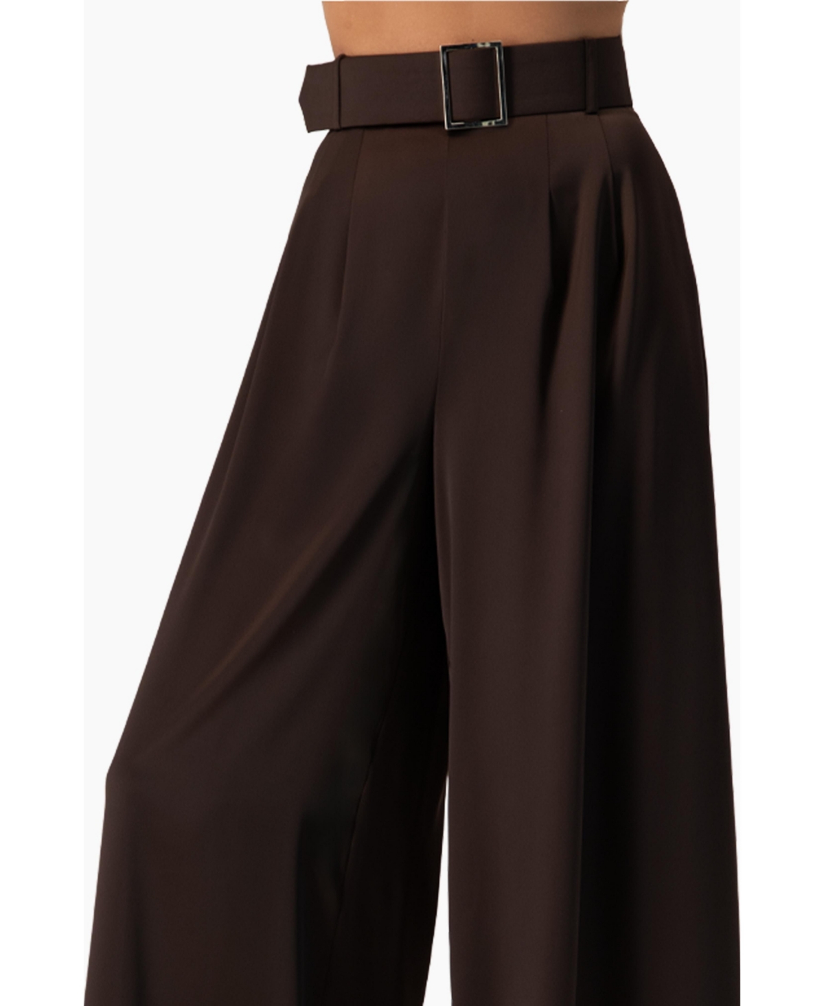 Ivonne Women's Wide-Leg Satin Trousers