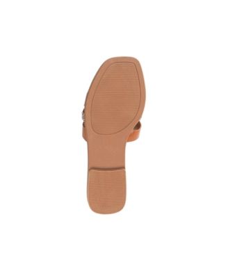 Women's Fashion Sandal with Rhinestone Detail and bebe Rivet