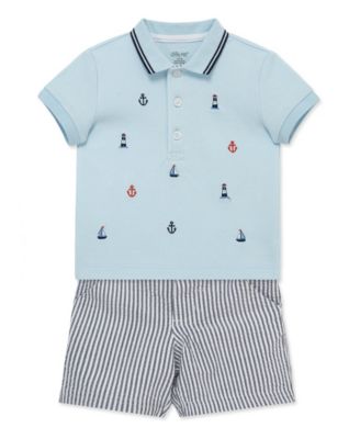 Baby Boys' Short-Sleeve Polo Shirt and Shorts, 2-Piece Set