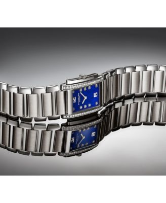 Women s 4089.2 Serafine Rectangular Quartz Watch, Mother-of-Pearl Dial & Swarovski Crystal Bezel