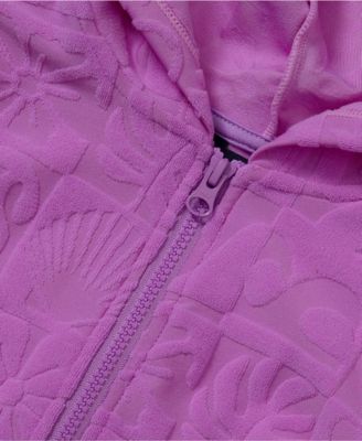 Girls Terry Zip Front Cover Up Dress