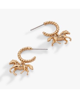 Horse Huggie Hoop Earring