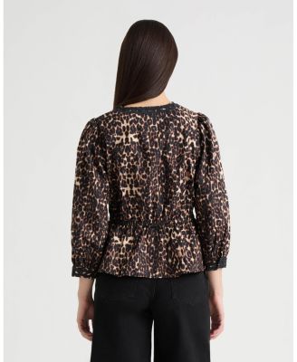 Women's Peplum Blouse with Ric Rac Detailing