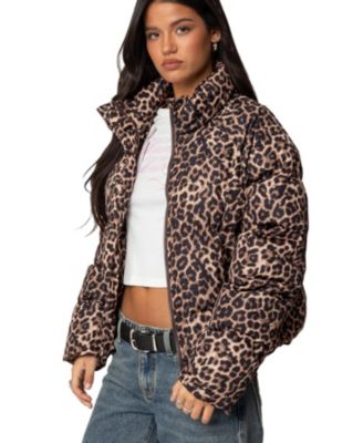 Women's Dalya Leopard Printed Puffer Jacket