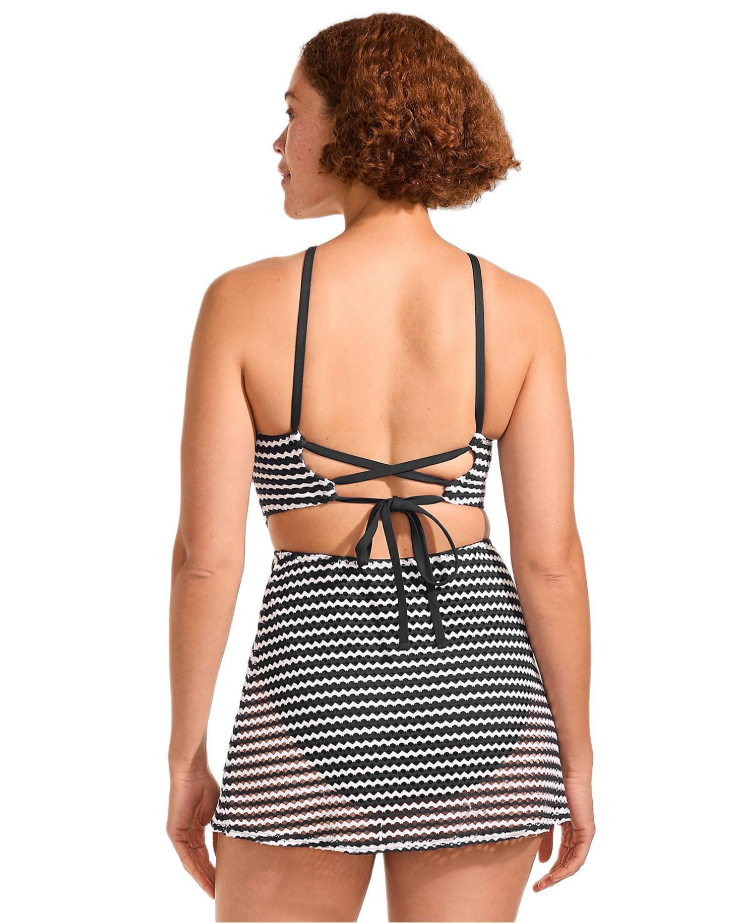 Women's Crochet Monokini Swim Dress Swimsuit
