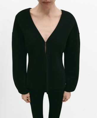 Women's Oversized V-Neck Cardigan Sweater