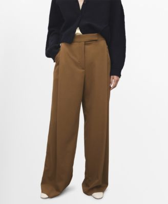 Women's Pleated Wide-Leg Pants