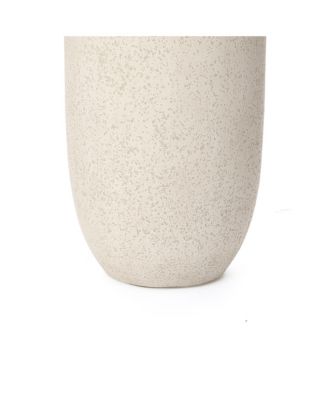 23.5" Beige Tall Planter with Drainage Hole, Large Tapered Pot for Plants Indoor Outdoor Use