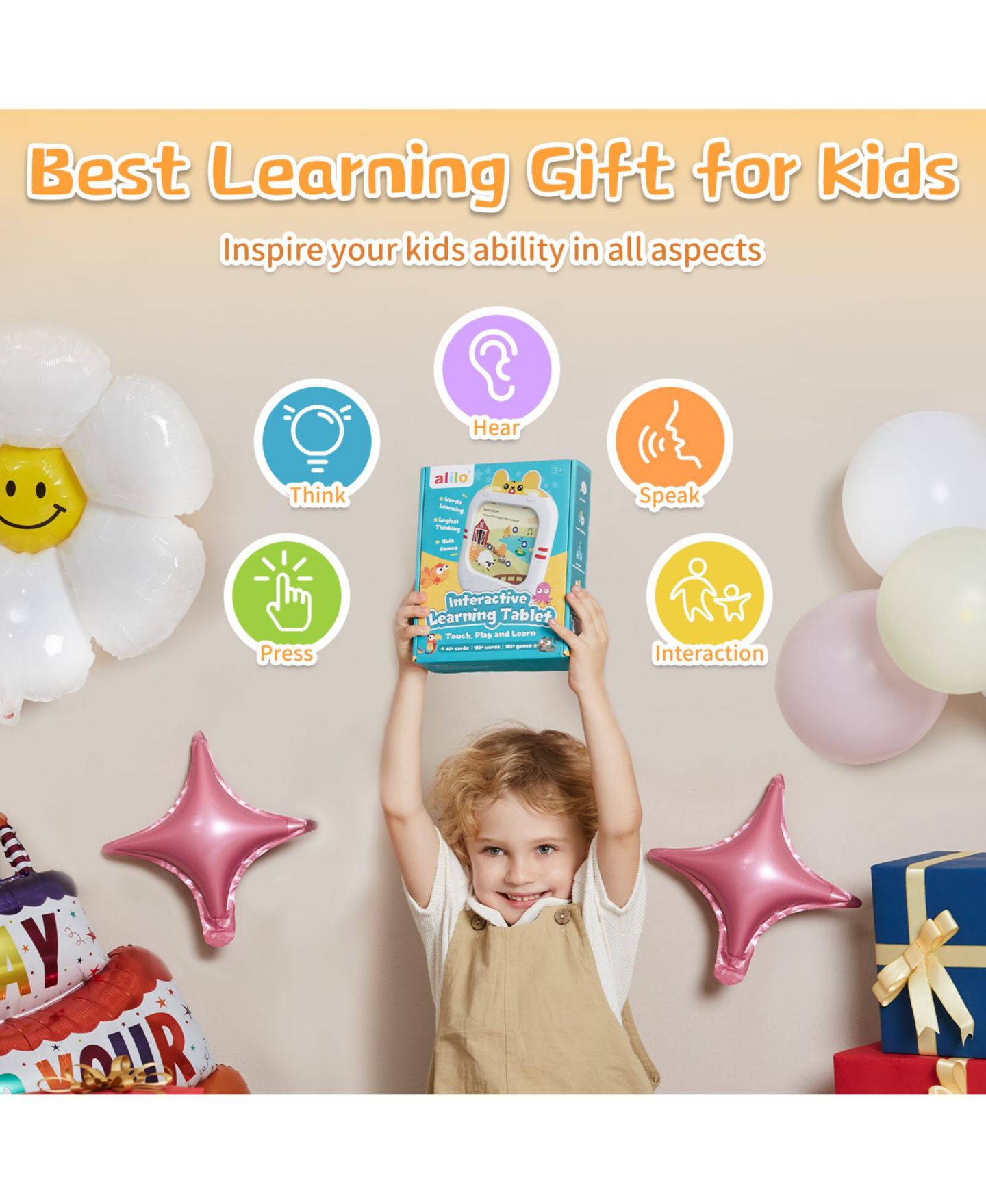 Детская игрушка Alilo Screen-Free Interactive Learning Tablet with Talking Flash Cards, Ages 2+ — фото 6