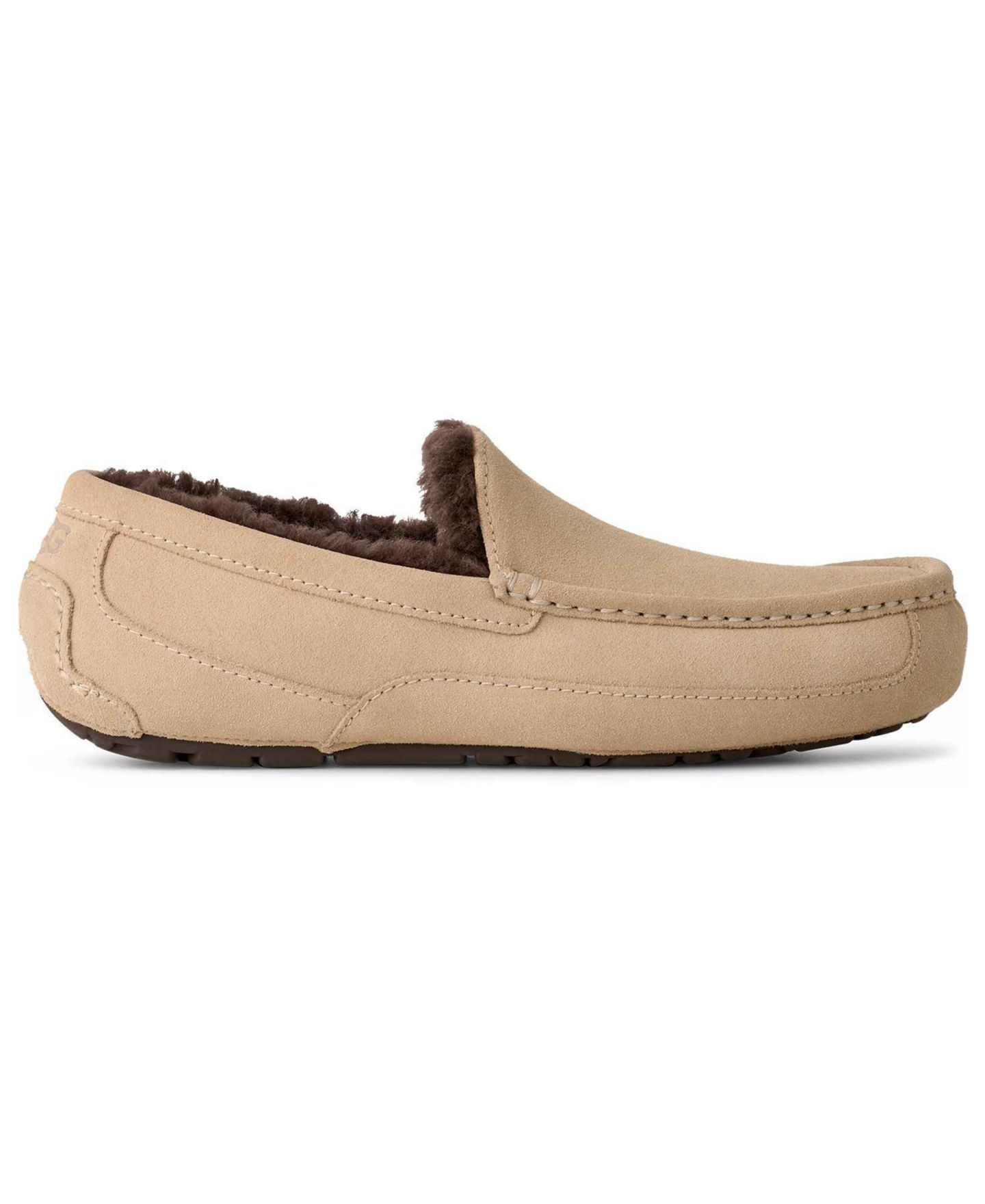 Мужские тапочки UGG® Ascot Moccasin Slippers, цвет: Бежевый — фото 2