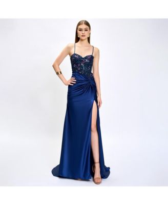 Women's Beaded Sequin Gown
