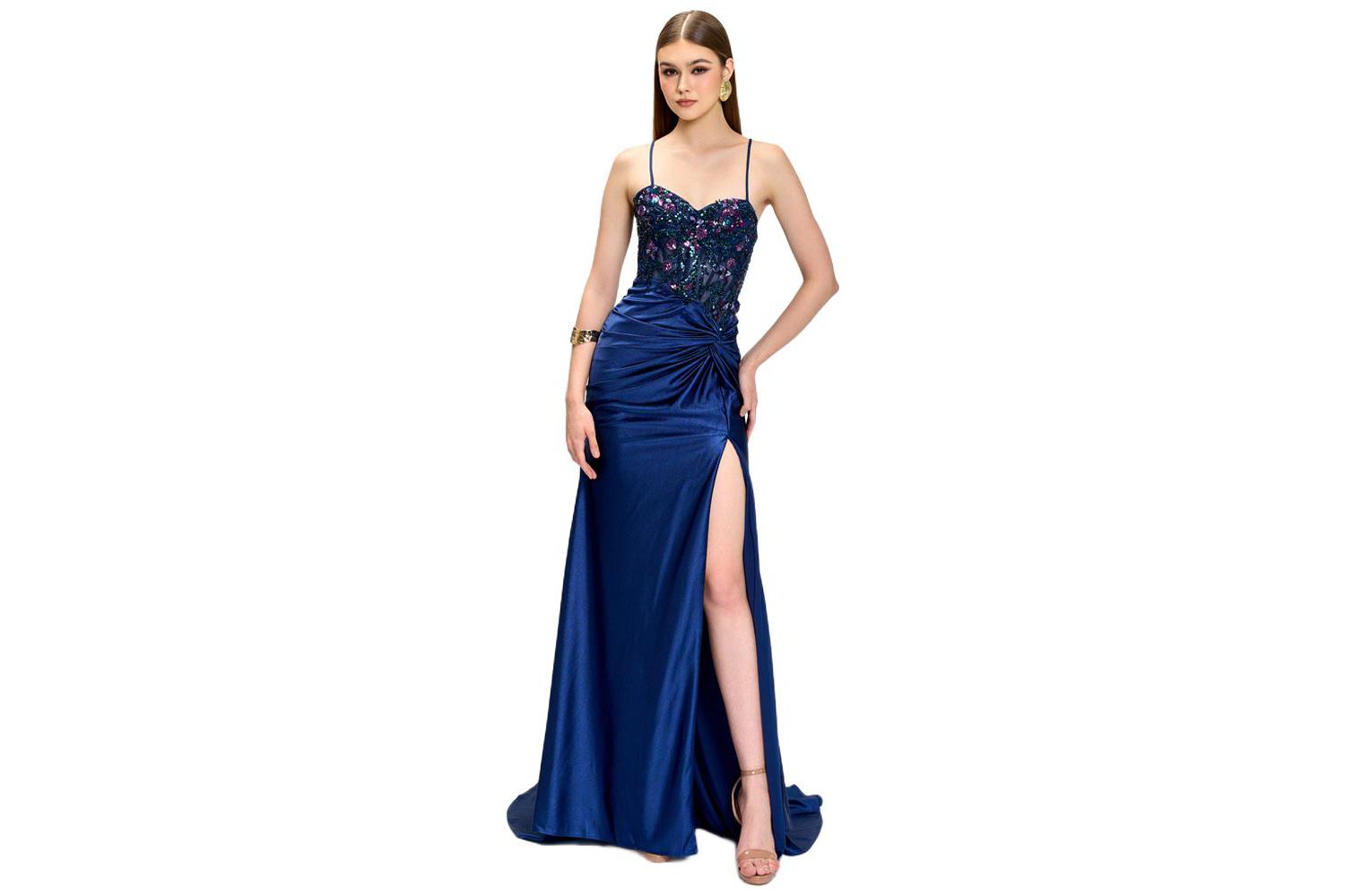 Women's Beaded Sequin Gown