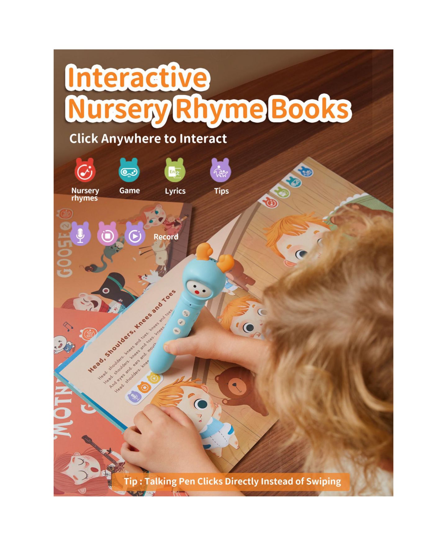 Детская игрушка Alilo Interactive Talking Pen Flash Cards Educational Toy, Ages 2+ — фото 2