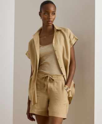 Women's Dolman-Sleeve Point Collar Shirt