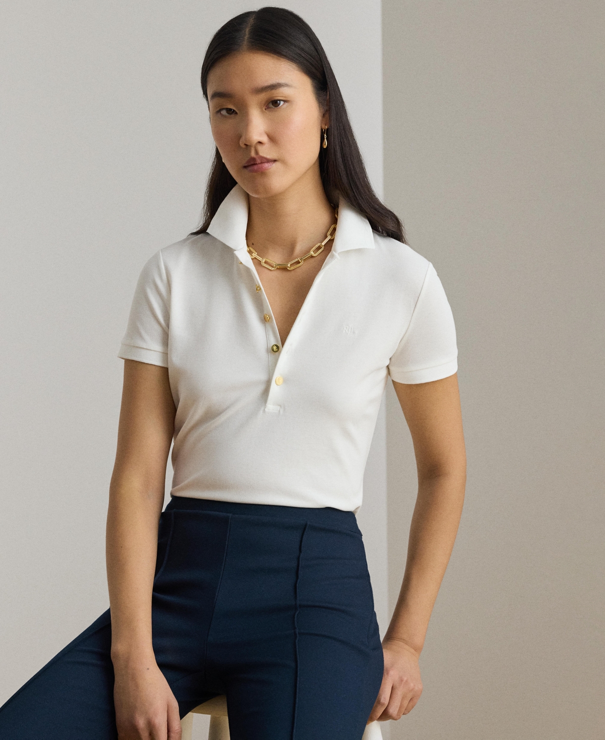 Lauren Ralph Pique Polo Shirt