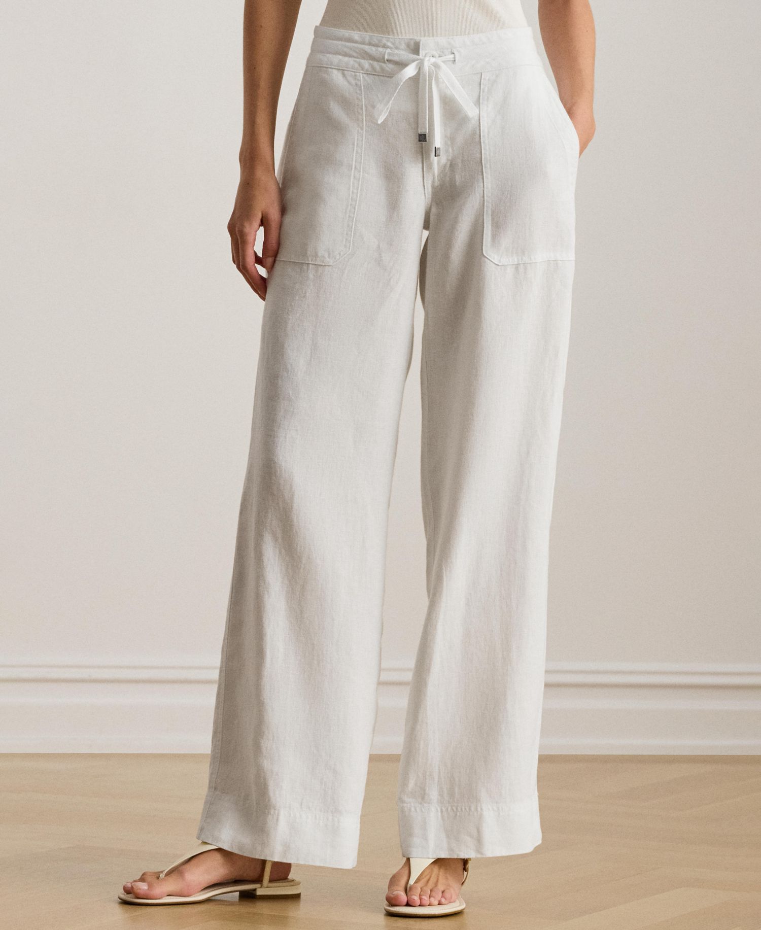 Petite Wide-Leg Linen Pants