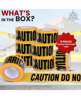 656ft Caution Do Not Enter Barricade Tape Set - Yellow (PNECTX8) - 8 Pieces