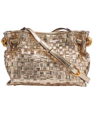 Metallic Woven Small Crossbody Bag