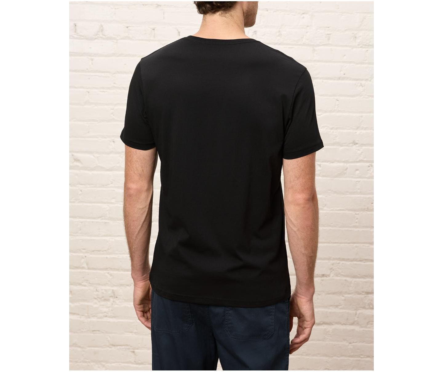 Мужская футболка Pact Organic Cotton Softspun Essential Crewneck, цвет: Чёрный — фото 4